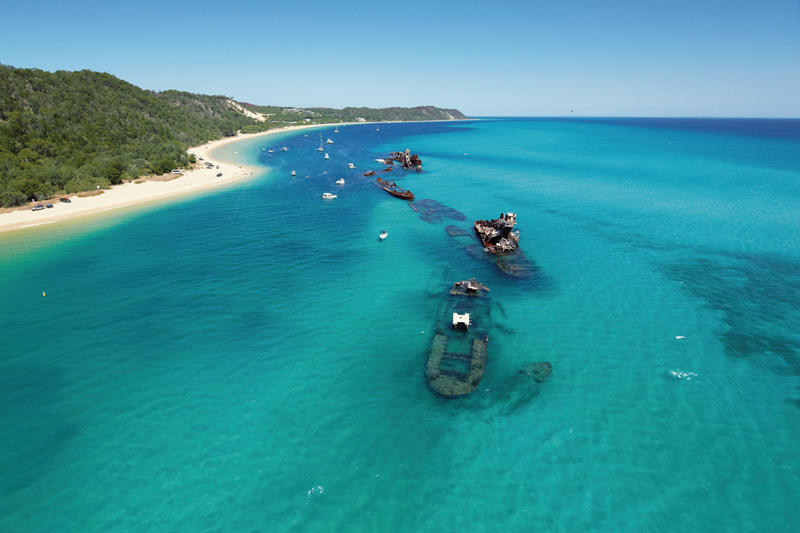 Aerial Tangalooma Wreck