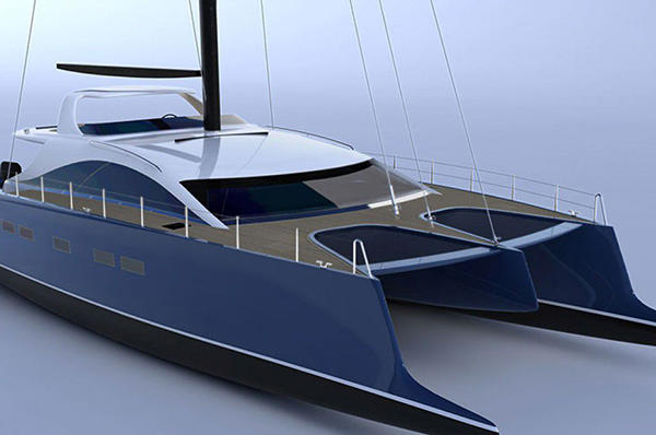Catamaran sailing yacht / cruising / semi-custom