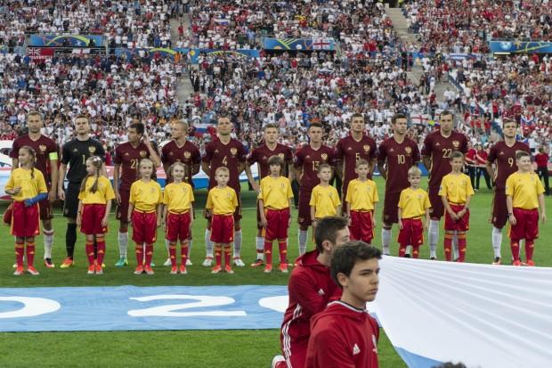 McDonald's player escorts during match 4 between England and Russia at the Velodrome Stadium in Marseille, France, on 11th of June 2016.