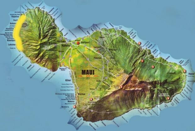 Карта Мауи