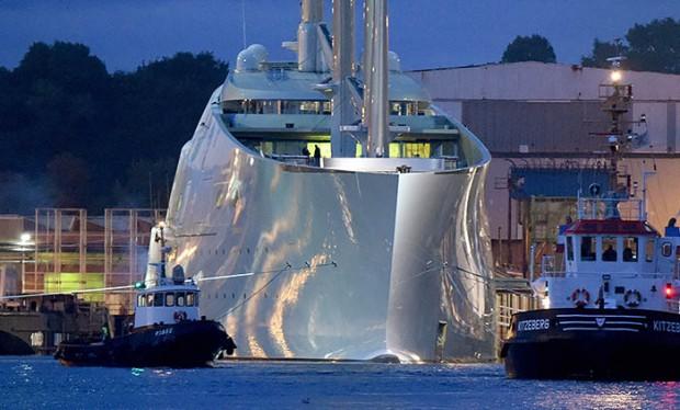 Mega yacht White Pearl ready for test journey